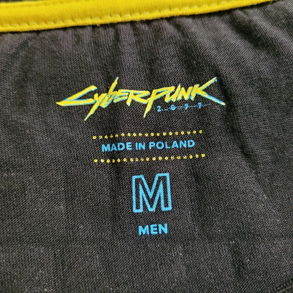 Cyberpunk 2077 Shirt Men Medium Black Samurai Oni Graphic CD Projekt Red